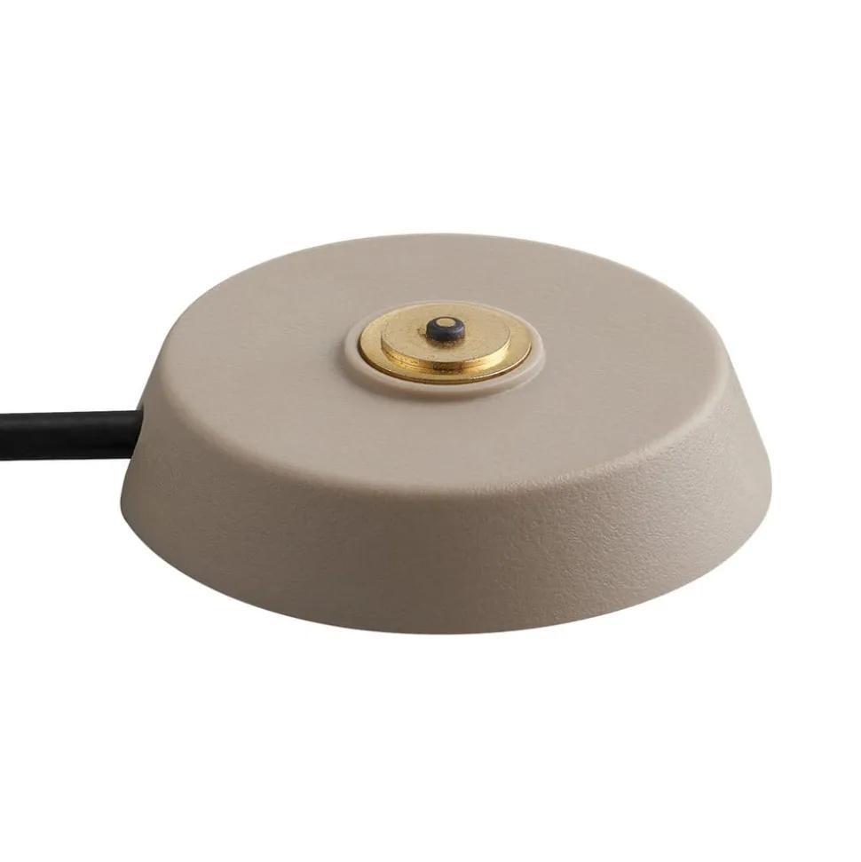 LED tafellamp op accu Ellen To-Go, beige, aluminium