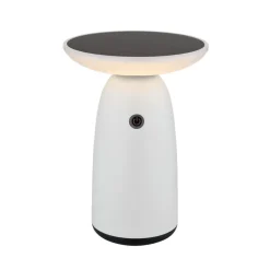 LED tafellamp op zonne-energie 36625, wit, metaal, 23 cm, dimbaar