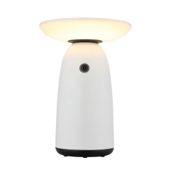 LED tafellamp op zonne-energie 36625, wit, metaal, 23 cm, dimbaar