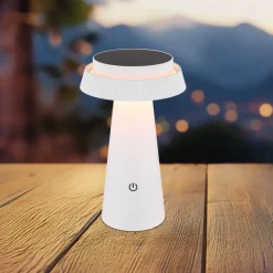 LED tafellamp op zonne-energie 36624, wit, oplaadbare batterij, CCT, IP54,
