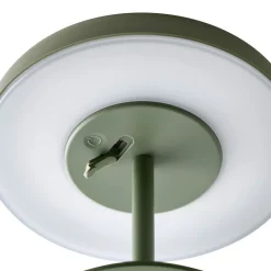 LED tafellamp op zonne-energie Elmer, groen, metaal, IP44