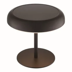 LED tafellamp op zonne-energie Elmer, zwart, metaal, IP44