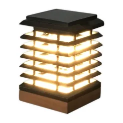 LED tafellamp op zonne-energie Tekura van teak