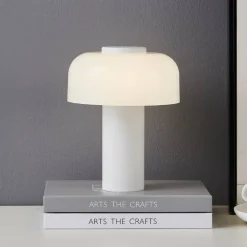 LED tafellamp Ponente, Ø 16 cm, wit, CCT, dimbaar