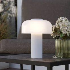 LED tafellamp Ponente, Ø 16 cm, wit, CCT, dimbaar