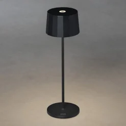 LED tafellamp Positano voor buiten, zwart