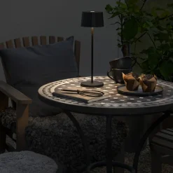 LED tafellamp Positano voor buiten, zwart