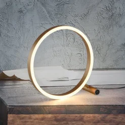 LED tafellamp Ritus, mat messing