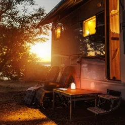 LED tafellamp Ruby, hoogte 16 cm, kunststof, USB