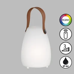 LED tafellamp Ruby, hoogte 16 cm, kunststof, USB