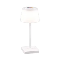 LED tafellamp Sanchez, RGBW en dimmer, wit