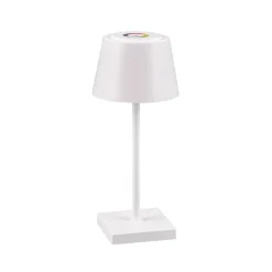 LED tafellamp Sanchez, RGBW en dimmer, wit