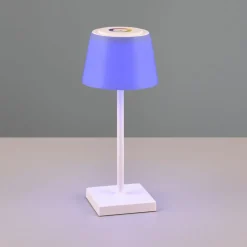 LED tafellamp Sanchez, RGBW en dimmer, wit