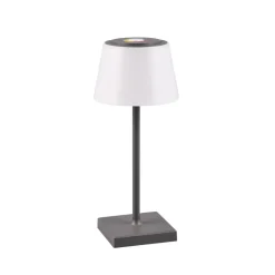 LED tafellamp Sanchez, RGBW en dimmer, antraciet