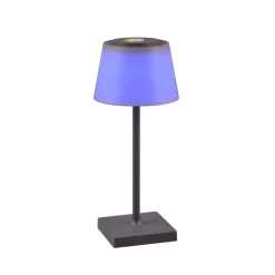 LED tafellamp Sanchez, RGBW en dimmer, antraciet