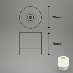 LED tafellamp Smal, chroomkleurig, 2.700K, dimbaar