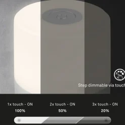 LED tafellamp Smal, chroomkleurig, 2.700K, dimbaar