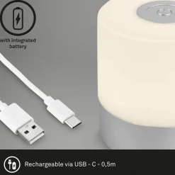 LED tafellamp Smal, chroomkleurig, 2.700K, dimbaar