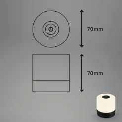 LED tafellamp Smal, zwart, 2.700K, dimbaar