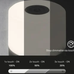 LED tafellamp Smal, zwart, 2.700K, dimbaar