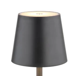 LED tafellamp Vannie, zwart, hoogte 36 cm, IP44