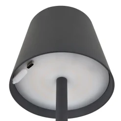 LED tafellamp Vannie, zwart, hoogte 36 cm, IP44