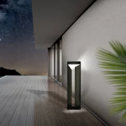 LED tuinpadlamp Nembro IP54 van aluminium