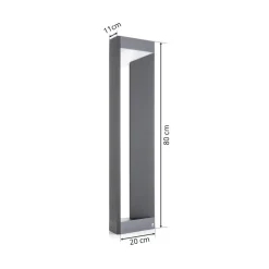 LED tuinpadlamp Nembro IP54 van aluminium
