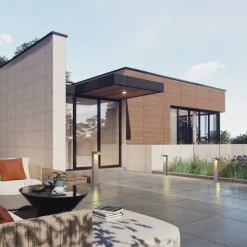 LED tuinpadverlichting E383, 1-lamp, beton, hoogte 70 cm