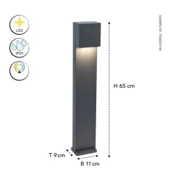 LED tuinpadverlichting Gemini FX, IP54, antraciet