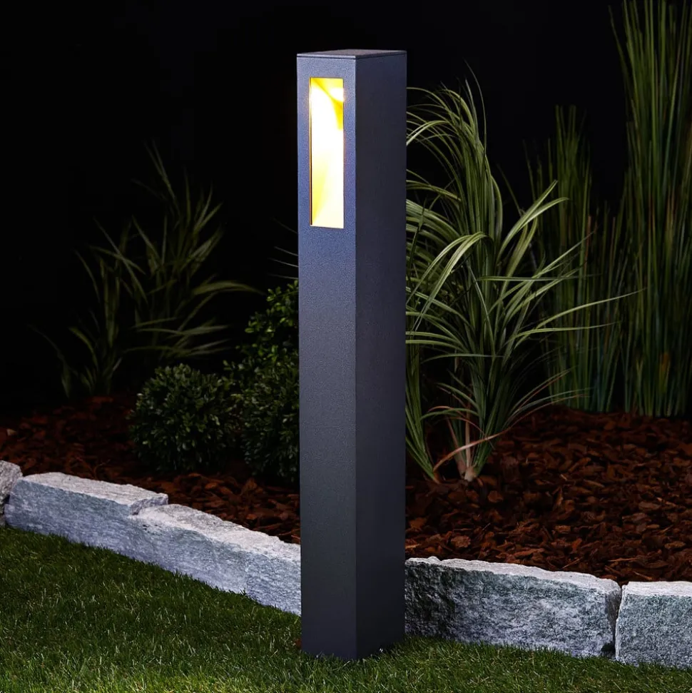 LED tuinpadverlichting Jenke, 65 cm, antraciet, aluminium