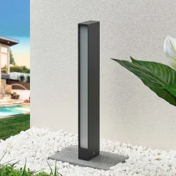 LED tuinpadverlichting Lirka, donkergrijs, metaal, 60 cm