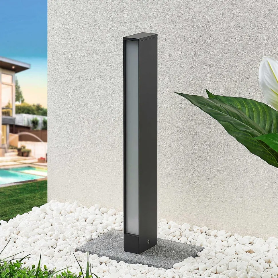 LED tuinpadverlichting Lirka, donkergrijs, metaal, 60 cm