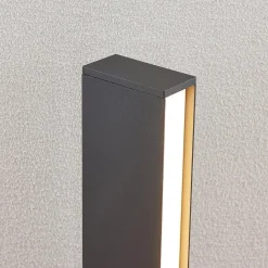 LED tuinpadverlichting Lirka, donkergrijs, metaal, 60 cm