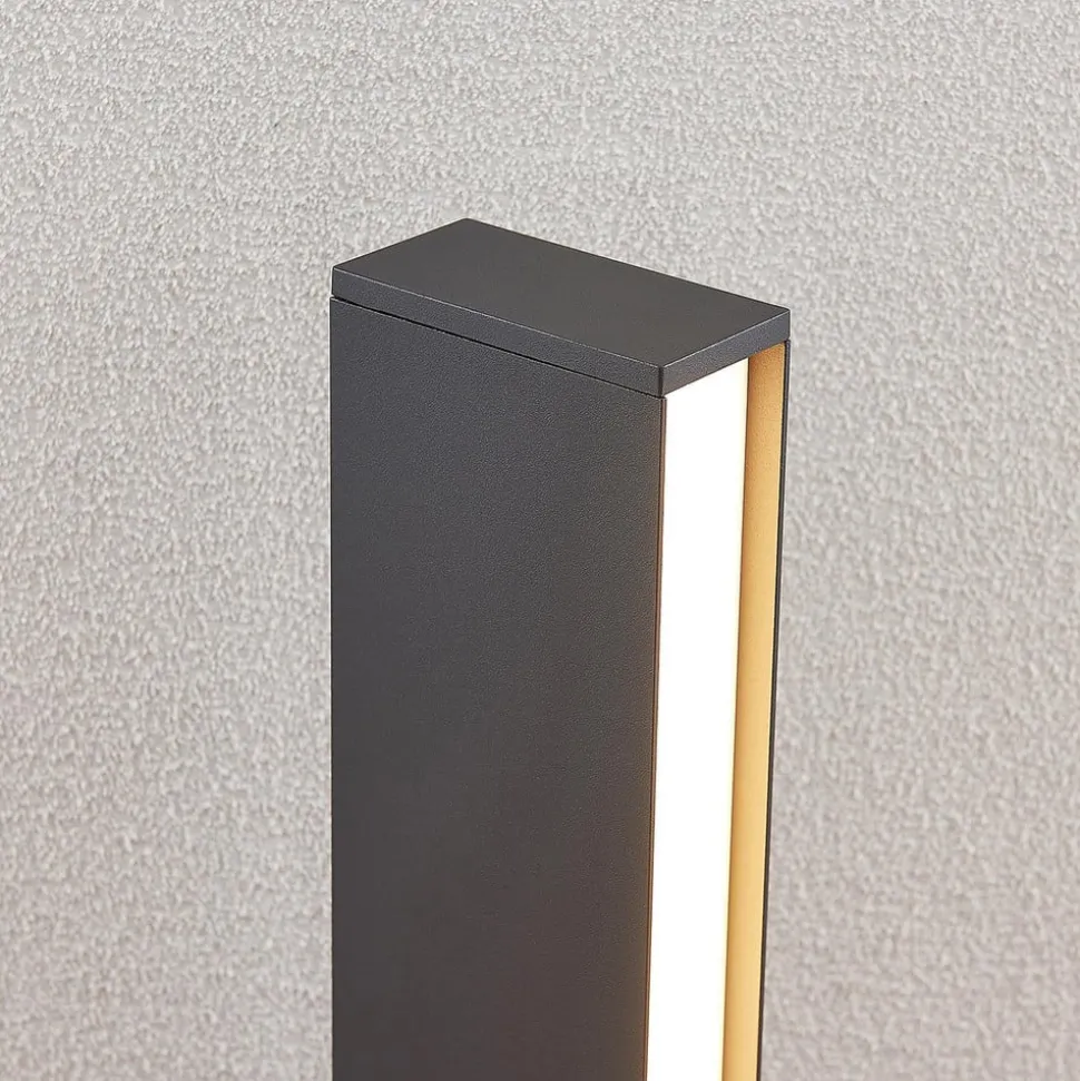 LED tuinpadverlichting Lirka, donkergrijs, metaal, 60 cm