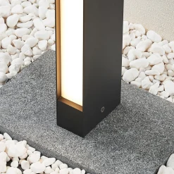 LED tuinpadverlichting Lirka, donkergrijs, metaal, 60 cm