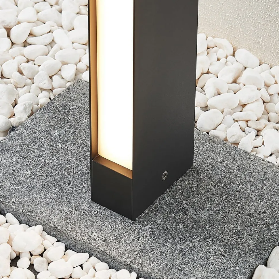 LED tuinpadverlichting Lirka, donkergrijs, metaal, 60 cm