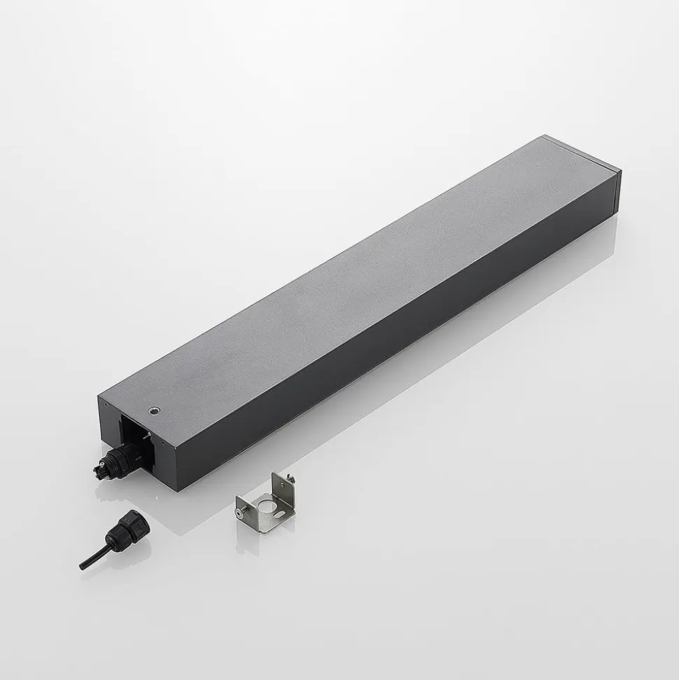 LED tuinpadverlichting Lirka, donkergrijs, metaal, 60 cm