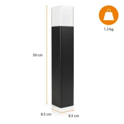 LED tuinpadverlichting OOL-50017, aluminium, hoogte 50 cm