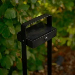 LED tuinpadverlichting Saulio, zwart, aluminium, IP44