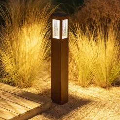 LED tuinpadverlichting Tradition Sensor Corten 90cm