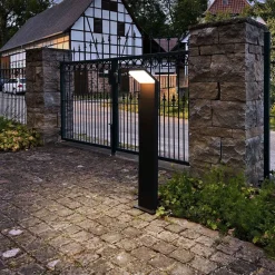 LED tuinpadverlichting Tucanae, grijs, hoogte 100 cm, IP65, metaal