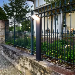 LED tuinpadverlichting Tucanae, grijs, hoogte 100 cm, IP65, metaal