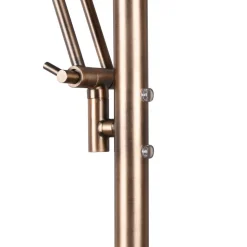LED uplighter Barrie met leeslampje antiek messing