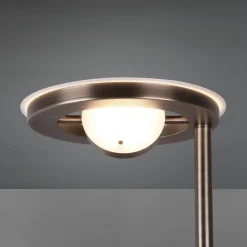 LED uplighter Barrie met leeslampje antiek messing