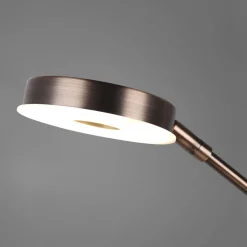 LED uplighter Barrie met leeslampje antiek messing