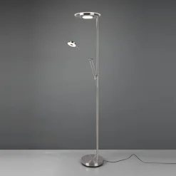 LED uplighter Barrie met leeslampje mat nikkel