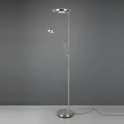 LED uplighter Barrie met leeslampje mat nikkel