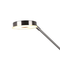 LED uplighter Barrie met leeslampje mat nikkel