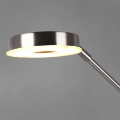 LED uplighter Barrie met leeslampje mat nikkel